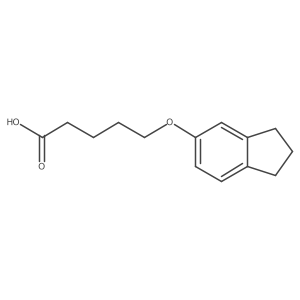 5-(2,3-dihydro-1H-inden-5-yloxy)pentanoic acid结构式