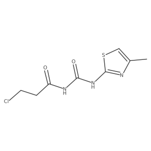 3-Chloro-N-[[(4-methyl-2-thiazolyl)amino]carbonyl]propanamide结构式