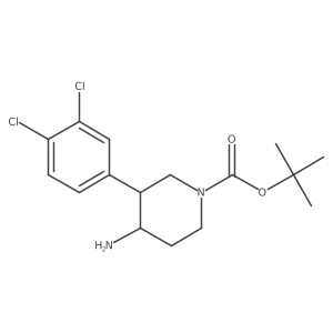 4-Amino-3-(3,4-dichlorophenyl)-1-piperidinecarboxylic acid 1,1-dimethylethyl ester Structure