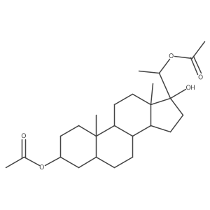 Allopregnane-3beta,17alpha,20alpha-triol 3,20-diacetate Structure