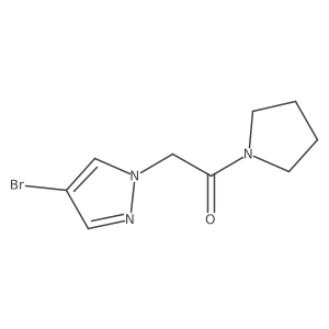 2-(4-bromo-1H-pyrazol-1-yl)-1-(pyrrolidin-1-yl)ethan-1-one结构式