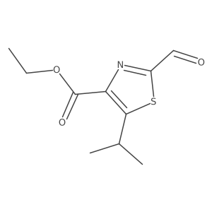 Ethyl 2-formyl-5-(1-methylethyl)-1,3-thiazole-4-carboxylate结构式