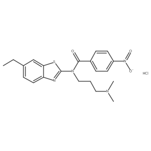 N-(3-(dimethylamino)propyl)-N-(6-ethylbenzo[d]thiazol-2-yl)-4-nitrobenzamide hydrochloride结构式