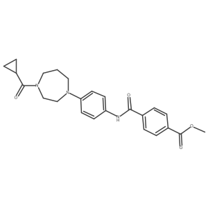 Methyl 4-((4-(4-(cyclopropanecarbonyl)-1,4-diazepan-1-yl)phenyl)carbamoyl)benzoate Structure