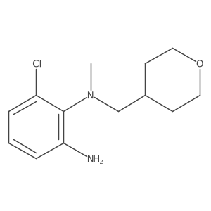 6-Chloro-N1-methyl-N1-((tetrahydro-2H-pyran-4-yl)methyl)benzene-1,2-diamine Structure