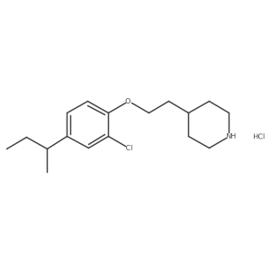 4-{2-[4-(Sec-butyl)-2-chlorophenoxy]-ethyl}piperidine hydrochloride结构式