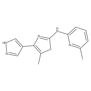 N-(6-iodopyridin-2-yl)-5-methyl-4-(1H-pyrazol-4-yl)thiazol-2-amine Structure
