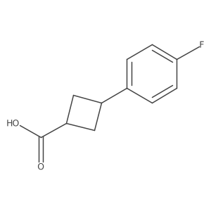 3-(4-Fluorophenyl)cyclobutane-1-carboxylic acid结构式