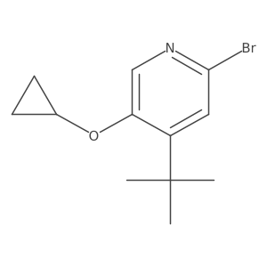 2-Bromo-4-tert-butyl-5-cyclopropoxypyridine Structure