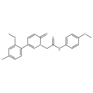 2-[3-(4-fluoro-2-methoxyphenyl)-6-oxopyridazin-1(6H)-yl]-N-(4-methoxyphenyl)acetamide Structure