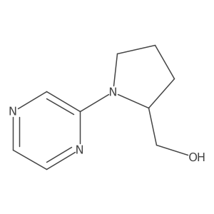 (1-(Pyrazin-2-yl)pyrrolidin-2-yl)methanol结构式