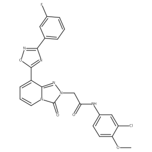 N-(3-chloro-4-methoxyphenyl)-2-{8-[3-(3-fluorophenyl)-1,2,4-oxadiazol-5-yl]-3-oxo[1,2,4]triazolo[4,3-a]pyridin-2(3H)-yl}acetamide结构式