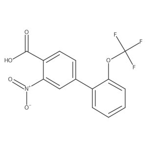 3-Nitro-2'-(trifluoromethoxy)-[1,1'-biphenyl]-4-carboxylic acid Structure