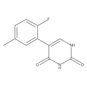 (2,4)-Dihydroxy-5-(2-fluoro-5-methylphenyl)pyrimidine Structure