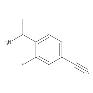 4-(1-Aminoethyl)-3-fluorobenzonitrile结构式
