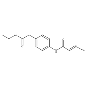 Ethyl 2-[4-[(2-hydroxyiminoacetyl)amino]phenyl]acetate结构式
