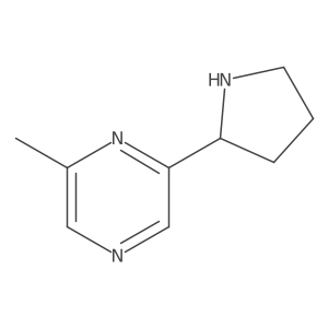 Pyrazine, 2-methyl-6-(2-pyrrolidinyl)- Structure