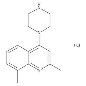 2,8-Dimethyl-4-(piperazin-1-yl)quinoline hydrochloride结构式