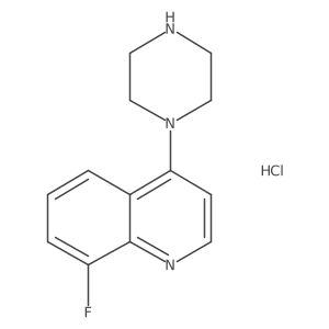 8-Fluoro-4-(piperazin-1-yl)quinoline hydrochloride结构式
