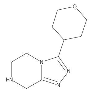 3-(Tetrahydro-2H-pyran-4-yl)-5,6,7,8-tetrahydro-[1,2,4]triazolo[4,3-a]pyrazine结构式