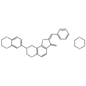 (4Z)-12-(2,3-dihydro-1,4-benzodioxin-6-yl)-4-[(pyridin-3-yl)methylidene]-3,10-dioxa-12-azatricyclo[7.4.0.0^{2,6}]trideca-1,6,8-trien-5-one; 1,4-dioxane Structure