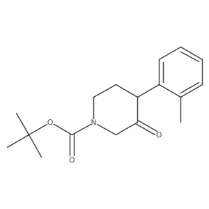 Tert-butyl 4-(2-methylphenyl)-3-oxopiperidine-1-carboxylate结构式