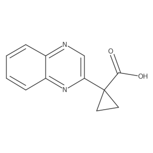 1-(Quinoxalin-2-yl)cyclopropane-1-carboxylic acid结构式