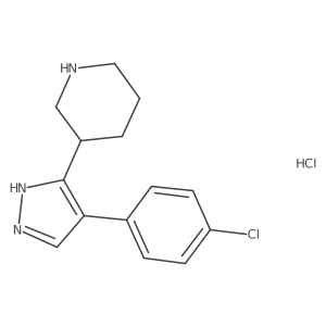 3-(4-(4-Chlorophenyl)-1H-pyrazol-3-yl)piperidine hydrochloride Structure
