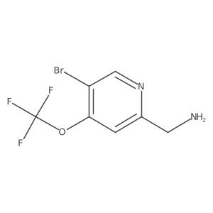 2-(Aminomethyl)-5-bromo-4-(trifluoromethoxy)pyridine结构式