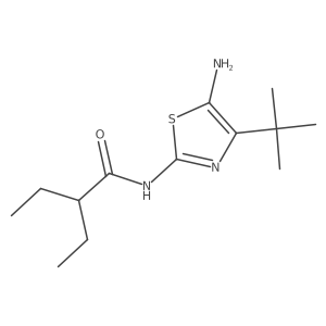 Butanamide, N-[5-amino-4-(1,1-dimethylethyl)-2-thiazolyl]-2-ethyl- Structure