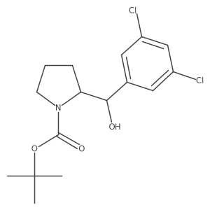 1,1-Dimethylethyl (2s)-2-[(3,5-dichlorophenyl)hydroxymethyl]-1-pyrrolidinecarboxylate Structure