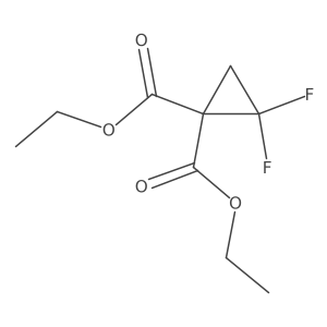 Diethyl 2,2-difluorocyclopropane-1,1-dicarboxylate结构式