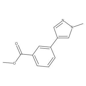 Methyl 3-(1-methyl-1H-pyrazol-4-yl)benzoate结构式