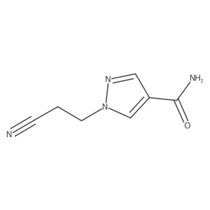 1-(2-cyanoethyl)-1H-pyrazole-4-carboxamide结构式