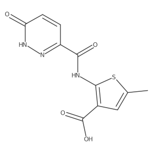 5-Methyl-2-(6-oxo-1,6-dihydropyridazine-3-carboxamido)thiophene-3-carboxylic acid Structure