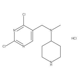 (2,4-Dichloro-pyrimidin-5-ylmethyl)-methyl-piperidin-4-yl-amine hydrochloride Structure