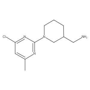 (1-(4-Chloro-6-methylpyrimidin-2-yl)piperidin-3-yl)methanamine Structure