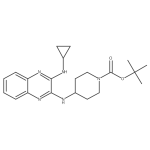 tert-Butyl 4-((3-(cyclopropylamino)quinoxalin-2-yl)amino)piperidine-1-carboxylate Structure