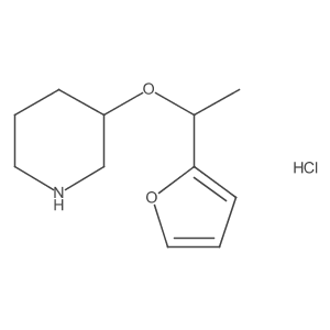 (3R)-3-(1-(furan-2-yl)ethoxy)piperidine hydrochloride Structure