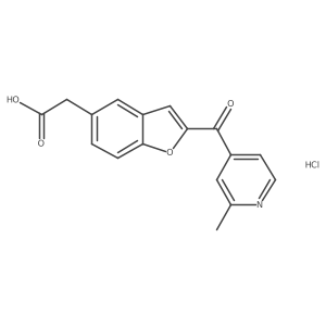 2-(2-(2-Methylisonicotinoyl)benzofuran-5-yl)acetic acid hydrochloride结构式