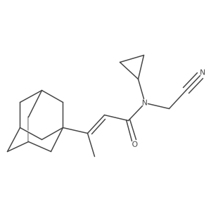 3-(adamantan-1-yl)-N-(cyanomethyl)-N-cyclopropylbut-2-enamide Structure