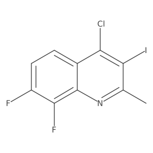 4-Chloro-7,8-difluoro-3-iodo-2-methylquinoline结构式