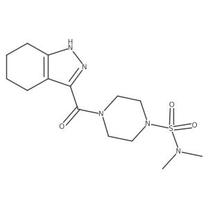 N,N-dimethyl-4-(4,5,6,7-tetrahydro-1H-indazol-3-ylcarbonyl)tetrahydro-1(2H)-pyrazinesulfonamide Structure