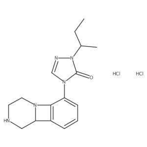 2-(sec-Butyl)-4-(1,3,4,9b-tetrahydro-2H-benzo[3,4]azeto[1,2-a]pyrazin-6-yl)-2,4-dihydro-3H-1,2,4-triazol-3-one dihydrochloride Structure