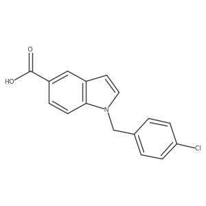 1-(4-chlorobenzyl)-1H-indole-5-carboxylic acid结构式