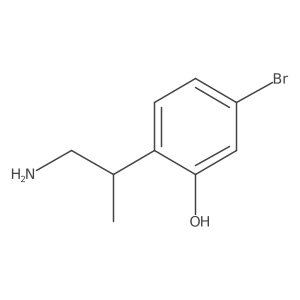 2-(1-Aminopropan-2-yl)-5-bromophenol Structure