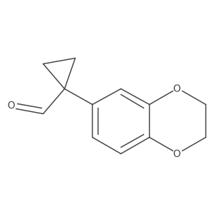 1-(2,3-Dihydro-1,4-benzodioxin-6-yl)cyclopropane-1-carbaldehyde结构式
