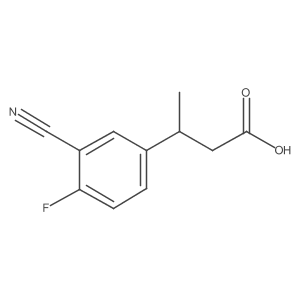 3-(3-Cyano-4-fluorophenyl)butanoic acid结构式