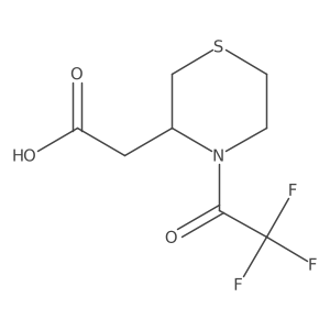 2-[4-(Trifluoroacetyl)thiomorpholin-3-yl]acetic acid结构式