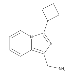 1-{3-Cyclobutylimidazo[1,5-a]pyridin-1-yl}methanamine结构式